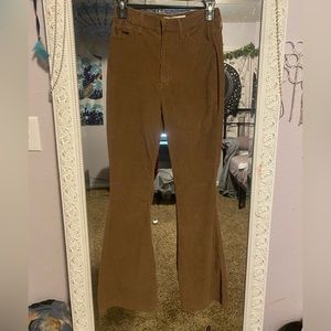 Hollister corduroy brown flare pants